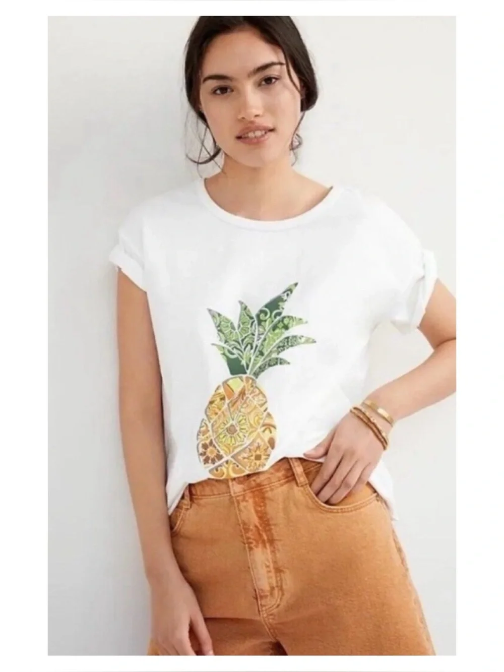 NWOT Anthropologie Farm Rio Graphic T-Shirt  Size Small